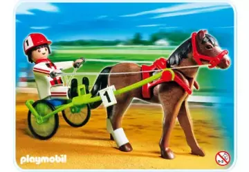 Playmobil 4192-A - Trabrennpferd mit Sulky