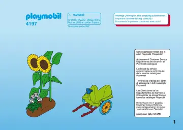 Bauanleitungen Playmobil 4197-A - Blüten-Rikscha mit Blumenfeen (1)