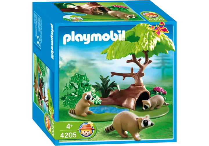 Playmobil 4205-A - Famille de ratons laveurs - BOX