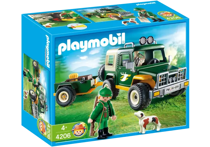 Playmobil 4206-A - Forestier / 4x4 / remorque - BOX