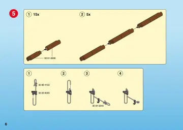 Notices de montage Playmobil 4209-A - Bûcheron / troncs d'arbres / tracteur (6)