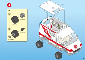 Bauanleitungen Playmobil 4221-A - Rettungstransporter (5)