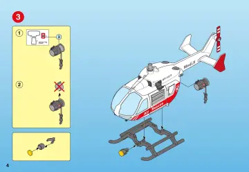 Bauanleitungen Playmobil 4222-A - Notarzthelikopter (4)