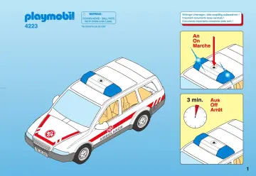 Notices de montage Playmobil 4223-A - Ambulancier / voiture d'urgence (1)