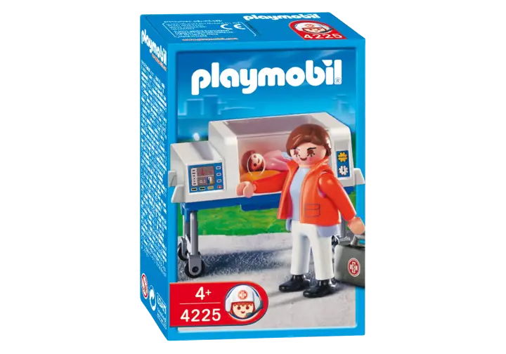 Playmobil 4225-A - Infirmière / bébé / couveuse - BOX