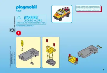 Notices de montage Playmobil 4228-A - Pick-up et quad de course rouge (1)