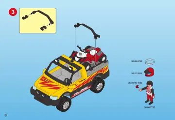 Notices de montage Playmobil 4228-A - Pick-up et quad de course rouge (6)