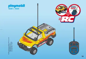 Notices de montage Playmobil 4228-A - Pick-up et quad de course rouge (16)