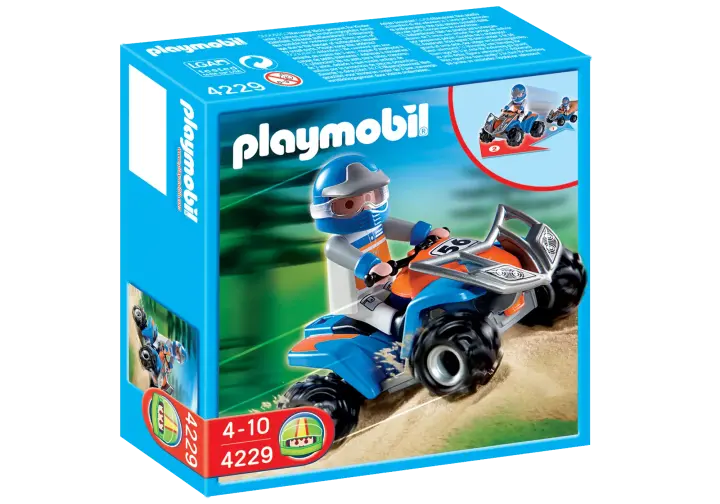 Playmobil 4229-A - Quad de course bleu - BOX