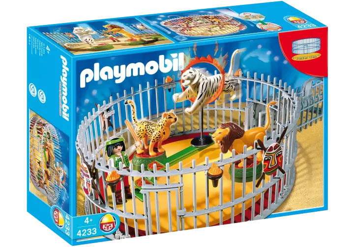 Playmobil 4233-A - Dresseur avec cage aux fauves - BOX