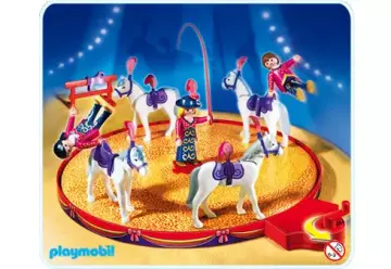 Playmobil 4234-A - Voltigeurs avec chevaux et manège