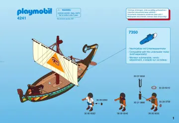 Notices de montage Playmobil 4241-A - Barque égyptienne (1)