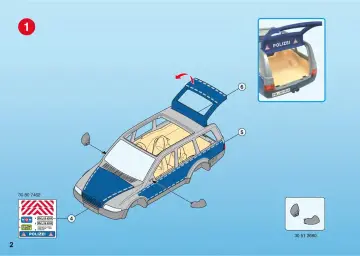 Bauanleitungen Playmobil 4259-A - Polizei-Einsatzwagen (2)