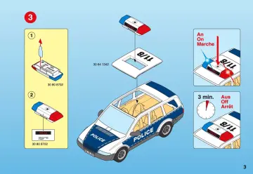 Notices de montage Playmobil 4260-A - Voiture de police et patrouille (3)