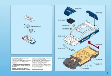 Notices de montage Playmobil 4260-A - Voiture de police et patrouille (5)