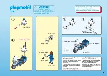 Notices de montage Playmobil 4261-A - Motorradpolizist (1)