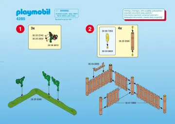 Bauanleitungen Playmobil 4280-A - PKW- und Gerätestellplatz (1)