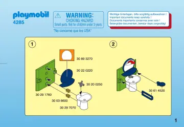 Bauanleitungen Playmobil 4285-A - Bad mit Eckwanne (1)