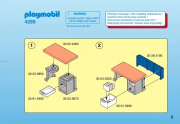 Notices de montage Playmobil 4289-A - Bureau (1)