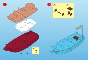 Bauanleitungen Playmobil 4290-A - Großes Piraten-Tarnschiff (2)