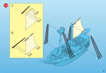 Bauanleitungen Playmobil 4290-A - Großes Piraten-Tarnschiff (12)