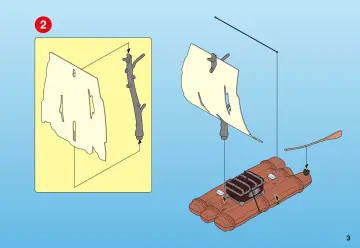 Bauanleitungen Playmobil 4291-A - Riesenkrake mit Floß (3)