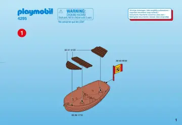 Bauanleitungen Playmobil 4295-A - Schatztransport im Ruderboot (1)
