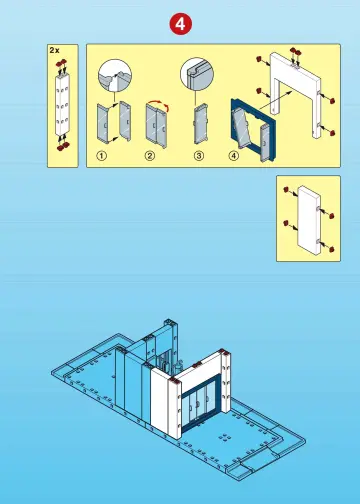 Notices de montage Playmobil 4302-A - Gare avec abris (5)