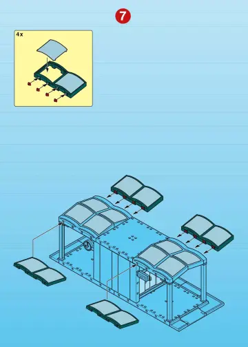Notices de montage Playmobil 4302-A - Gare avec abris (8)