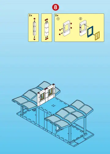 Notices de montage Playmobil 4302-A - Gare avec abris (9)