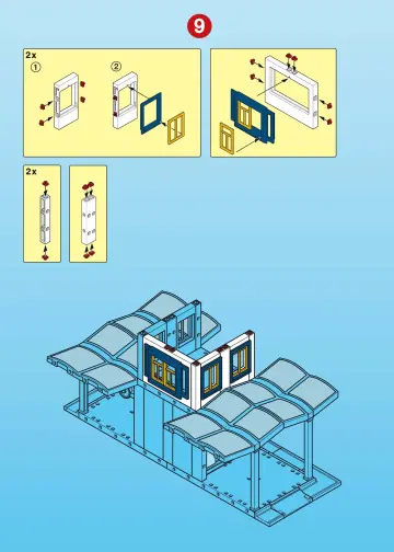 Notices de montage Playmobil 4302-A - Gare avec abris (10)