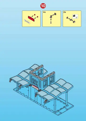 Notices de montage Playmobil 4302-A - Gare avec abris (11)