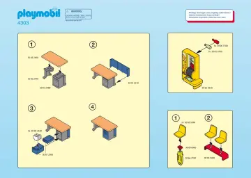 Bauanleitungen Playmobil 4303-A - Bahnhofseinrichtung (1)