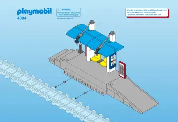 Bauanleitungen Playmobil 4304-A - Bahnsteig mit Fahrgastunterstand (1)