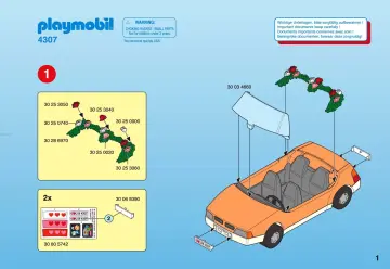 Bauanleitungen Playmobil 4307-A - Brautauto (1)