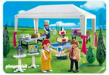 Playmobil 4308-A - Hochzeitsgäste im Partyzelt