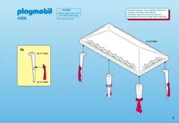Bauanleitungen Playmobil 4308-A - Hochzeitsgäste im Partyzelt (1)