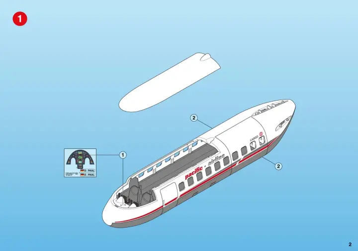 Bauanleitungen Playmobil 4310-A - Großes Verkehrsflugzeug (2)