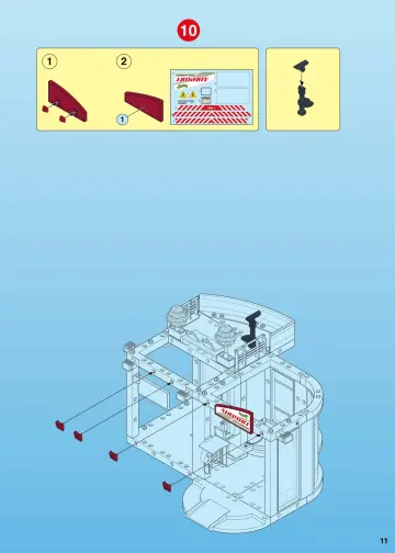 Notices de montage Playmobil 4311-A - Aéroport / passerelle d'embarquement (11)