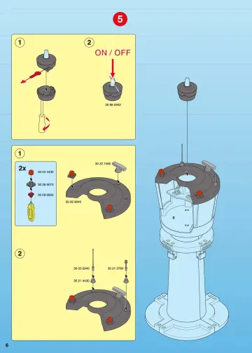 Bauanleitungen Playmobil 4313-A - Tower mit Blinklicht (6)