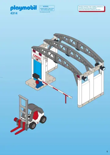 Bauanleitungen Playmobil 4314-A - Cargohalle mit Gabelstapler (1)