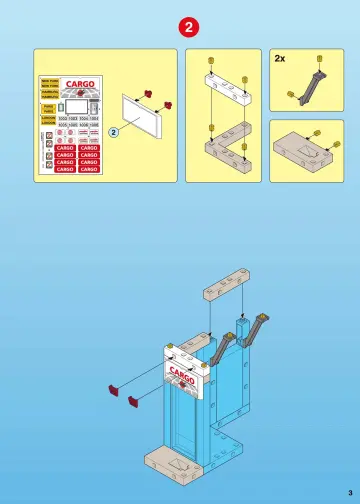 Bauanleitungen Playmobil 4314-A - Cargohalle mit Gabelstapler (3)