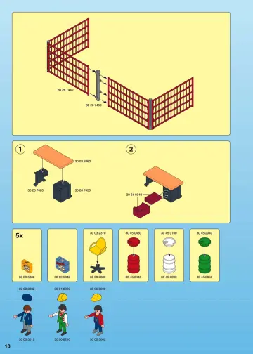 Bauanleitungen Playmobil 4314-A - Cargohalle mit Gabelstapler (10)