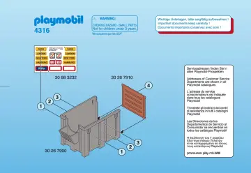 Notices de montage Playmobil 4316-A - Lad / cheval / cage de transport (1)