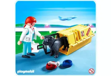 Playmobil 4317-A - Vétérinaire / chien / cage de transport