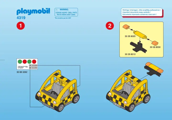 Bauanleitungen Playmobil 4319-A - Follow-me-Fahrzeug (1)