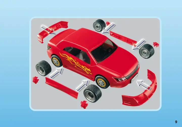 PLAYMOBIL 4321 STAND tuning voiture rouge EUR 10,00 - FR