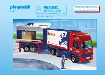 Notices de montage Playmobil 4323-A - Routier avec camion et remorque (1)