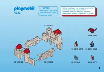 Bauanleitungen Playmobil 4333-A - MicroWelt Ritterburg (1)