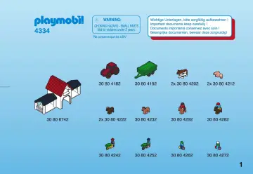 Bauanleitungen Playmobil 4334-A - MicroWelt Bauernhof (1)